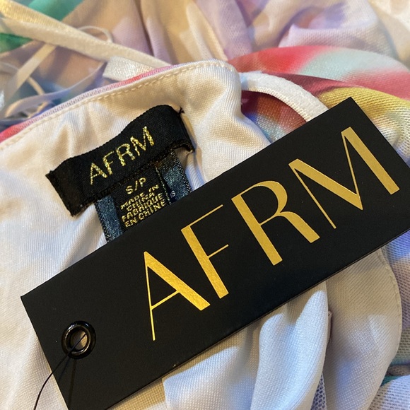 Afrm dress. Size small.colors blue and mint - Picture 8 of 8